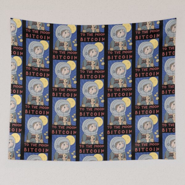 Item preview, The Lady with an Ermin Crypto Bitcoin To The Moon Astronaut designed and sold by Annisa Yuwanda.