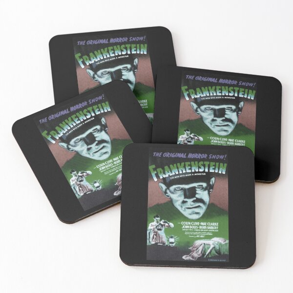 Item preview, Frankenstein movie poster green Classic  designed and sold by poppenmimozo.