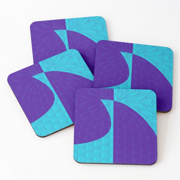 Item preview, This way to stirred teal and purple Retro ‭‭‬cocktail Wave Geometric Tiles   designed and sold by SpArtk.