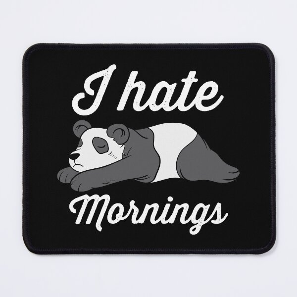Item preview, Hate Mornings Cute Kawaii Panda Spirit Animal Gift designed and sold by haselshirt.