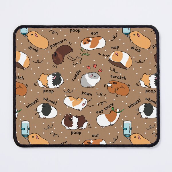 Item preview, Guinea Pig Daily To-Do List - Brown Background designed and sold by Lulupainting.