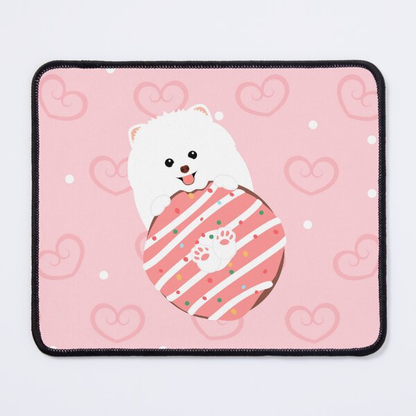 Item preview, Love White Pomeranian Puppy and Donut designed and sold by Lulupainting.