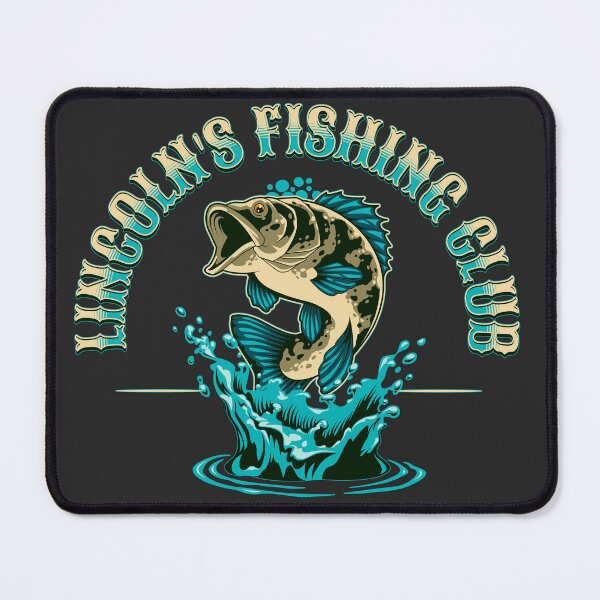 Item preview, Lincoln's Fishing Club on Dark Background designed and sold by WLHmedia.com .