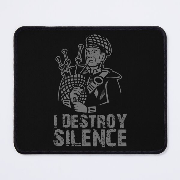 Item preview, I Destroy Silence Funny Bagpiper Musician Gift designed and sold by haselshirt.