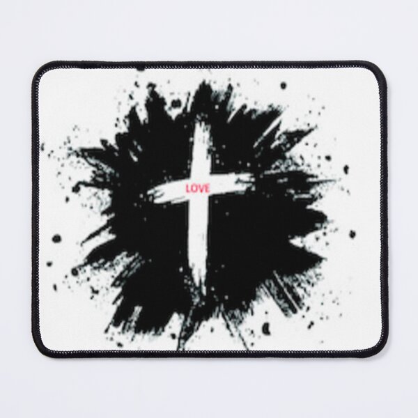Item preview, White cross with the word love designed and sold by Cyber-Spider.
