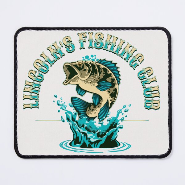 Item preview, Lincoln's Fishing Club on Light Background designed and sold by WLHmedia.com .
