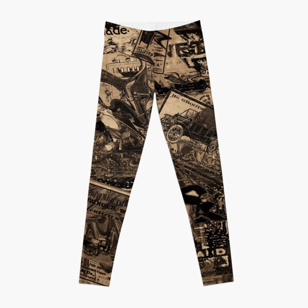 Vintage newspaper Leggings