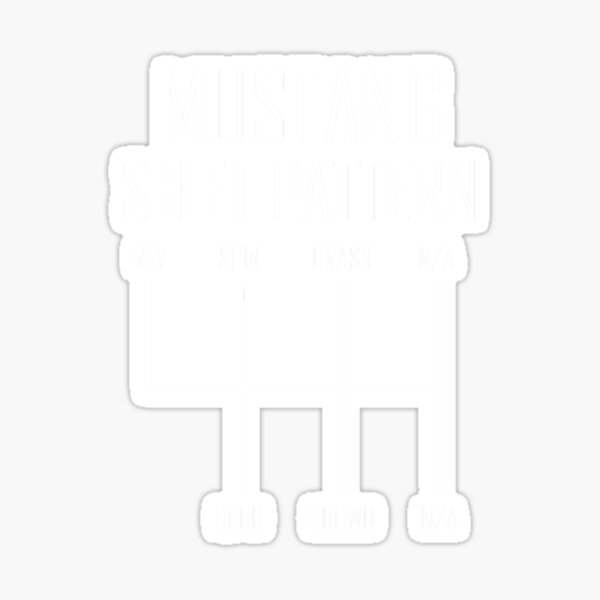 "Mustang Shift Pattern Essential " Sticker by arcurimalyg Redbubble