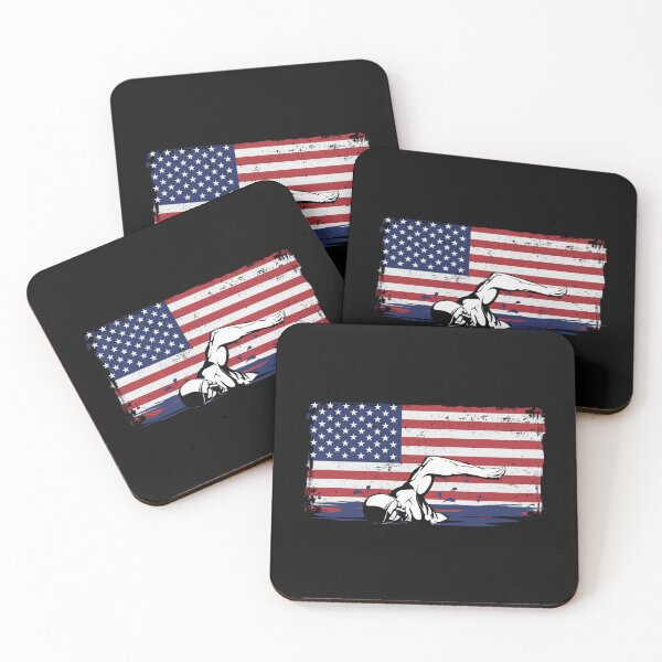 Item preview, Swimmer, American Flag, Swimming, July 4th, Swim designed and sold by EstelleStar.