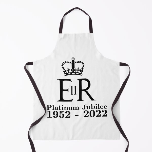 Item preview, E II R Elizabeth Regina Platinum Jubilee crown logo with dates in black   designed and sold by PinkPositiveT.