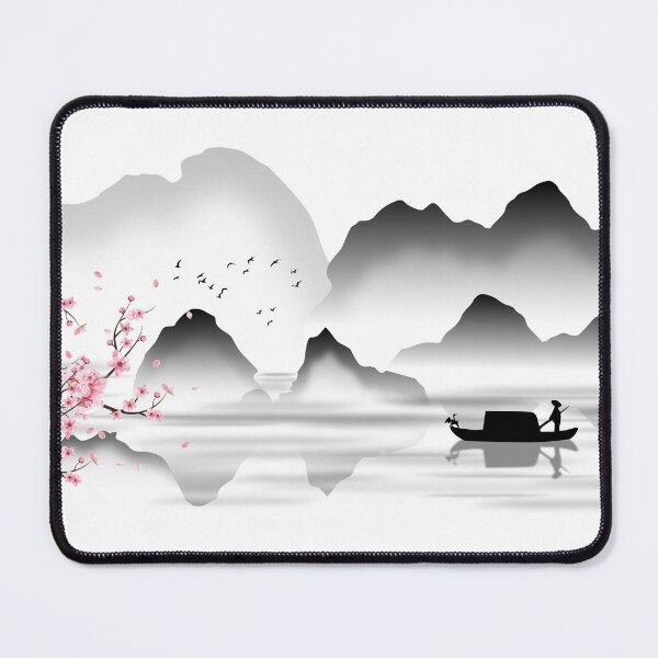 Item preview, Cormorant fishing, Chinese painting designed and sold by NolDesigns.