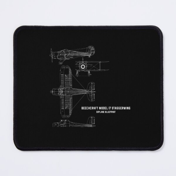 Item preview, Beechcraft Model 17 Staggerwing Biplane Aircraft Blueprint designed and sold by PodiShawna.