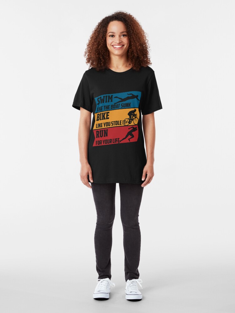 Alternative Ansicht von Swim - Run - Bike Slim Fit T-Shirt