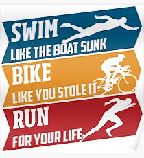 Swim - Run - Bike Poster
