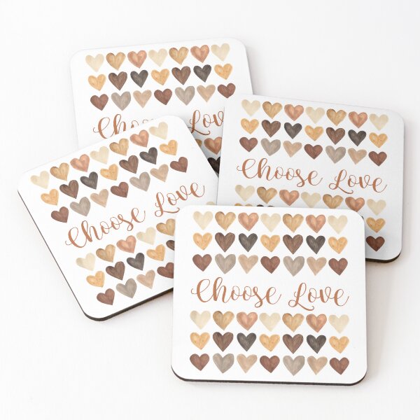 Item preview, Buffalo Strong Choose Love Retro Hearts designed and sold by RosalindaRojas.