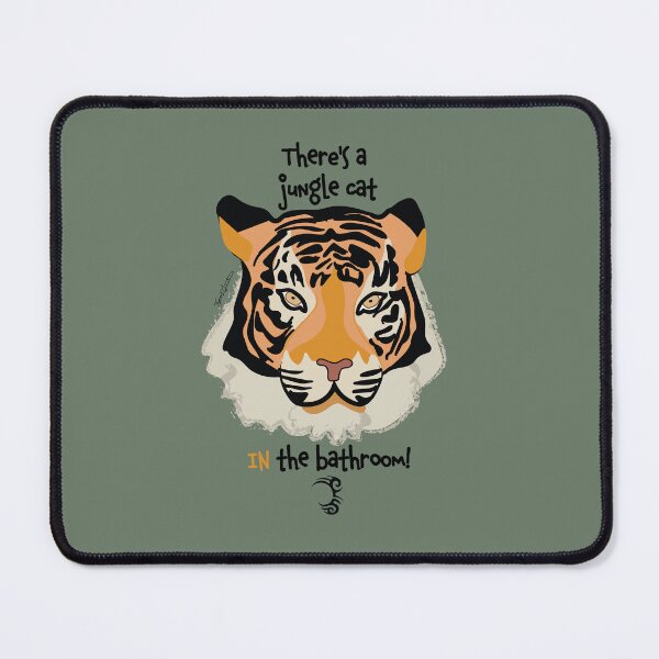 Item preview, Jungle Cat In The Bathroom designed and sold by Frannotated.