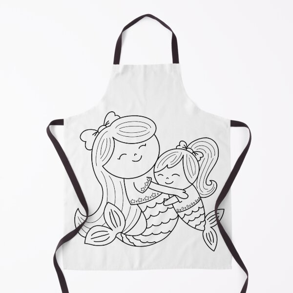 Item preview, mermaid coloring : mommy mermaid and daughter for painting activity at home or at birthday party Essential T-Shirt designed and sold by Tina-studio.