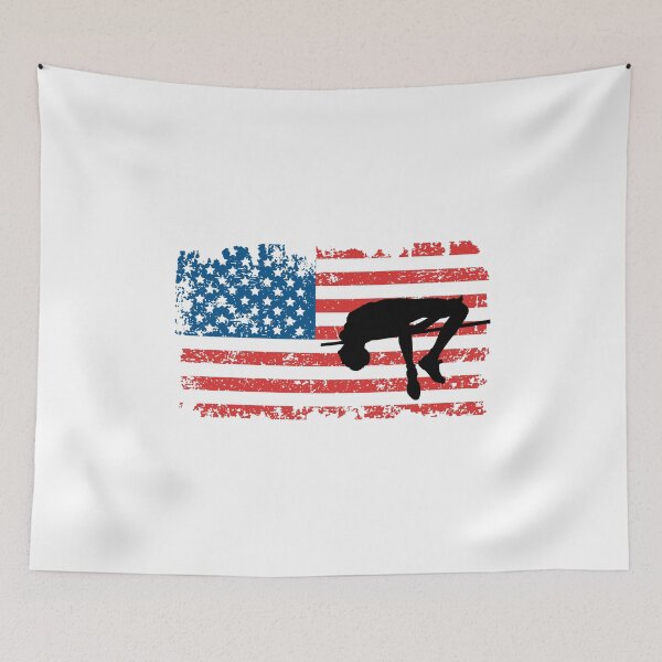 Item preview, High Jumping, American Flag, July 4th, High Jumper designed and sold by EstelleStar.