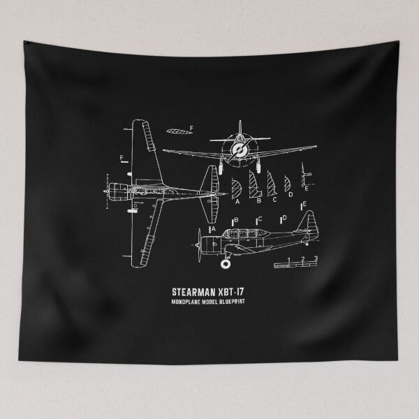 Item preview, Stearman XBT-17 Aircraft Model Blueprint designed and sold by PodiShawna.