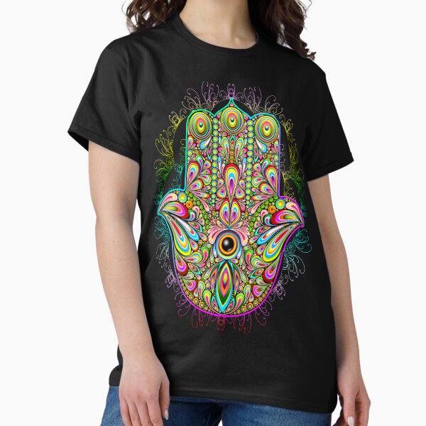 Item preview, Hamsa Fatma Hand Psychedelic Amulet  designed and sold by BluedarkArt.