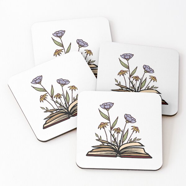 Item preview, Flowers growing from book, vintage style designed and sold by CherieTree.