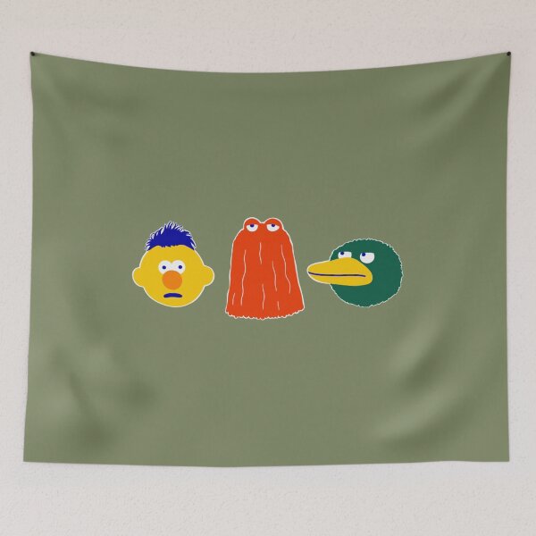 Item preview, YELLOW, RED, DUCK - on blue designed and sold by BlancheStitches.