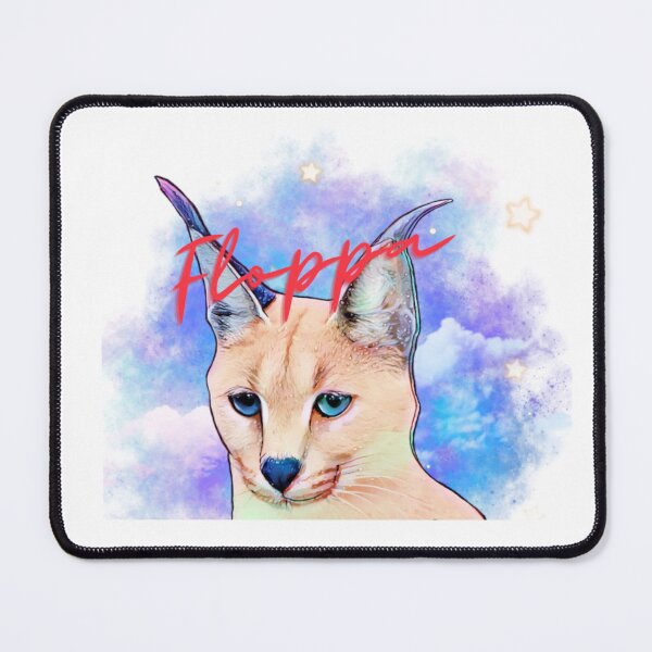 Cat Mouse Meme, Rubber Desktop Mat, Floppa Mouse Pad