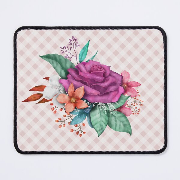 Item preview, Pretty vintage rose bouquet and gingham, cottagecore aesthetic collection 3 of 3 designed and sold by Orianah.