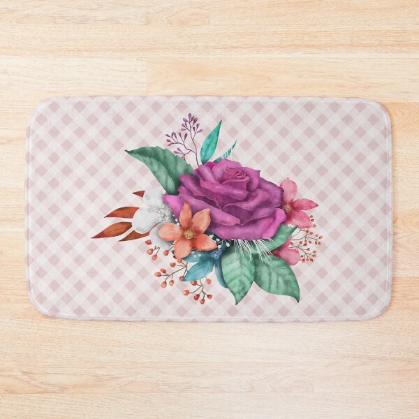 Item preview, Pretty vintage rose bouquet and gingham, cottagecore aesthetic collection 3 of 3 designed and sold by Orianah.