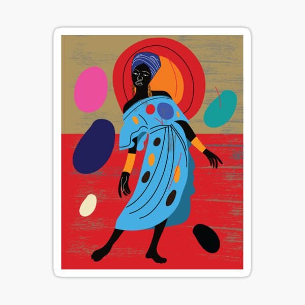 Aperçu de l'œuvre femme africaine art abstrait Art de la figure abstraite créée et vendue par KARTICK DUTTA.