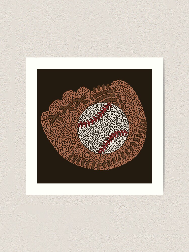 “Glove & Ball of Baseball” Art Print by Karotene | Redbubble