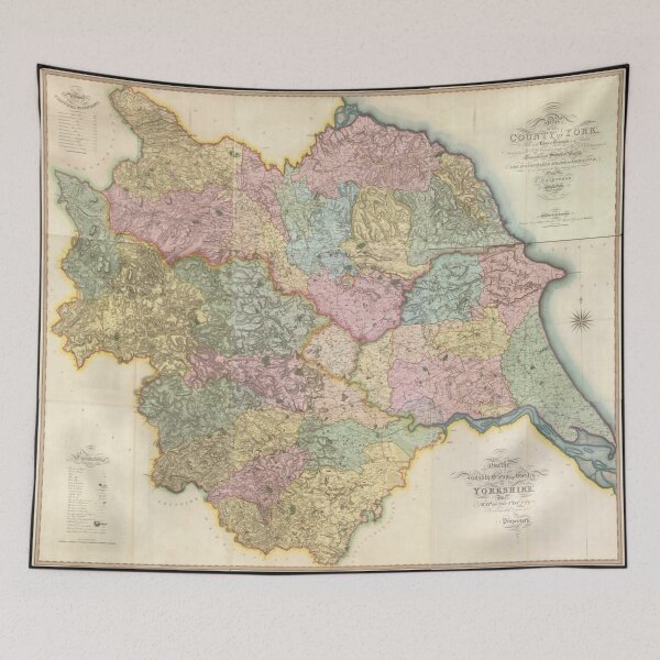 Item preview, Yorkshire: God`s own country. Vintage Map designed and sold by KALEIDOSCOPE UK.