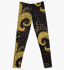 Gold Fleur De Lys Leggings