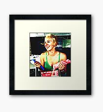 Blue Brush Framed Print
