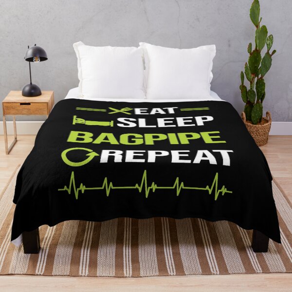 Item preview, Funny Eat Sleep Repeat Bagpipe Bagpipes Bagpiper designed and sold by HappyTshirt1239.