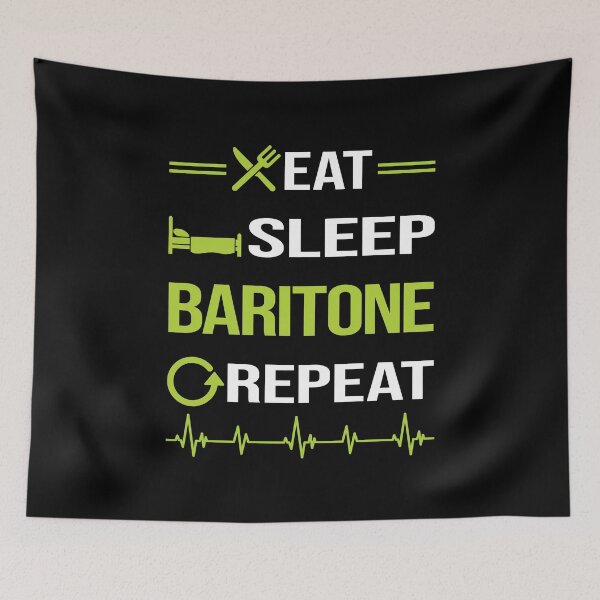 Item preview, Funny Eat Sleep Repeat Baritone designed and sold by HappyTshirt1239.