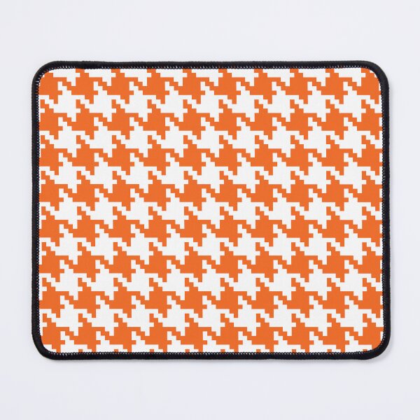Item preview, Classic Houndstooth Check - Orange and White designed and sold by Daisy Beatrice.