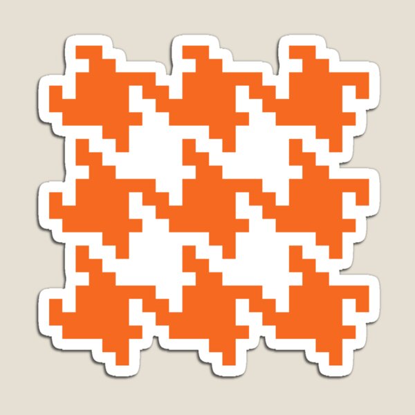 Item preview, Classic Houndstooth Check - Orange and White designed and sold by Daisy Beatrice.