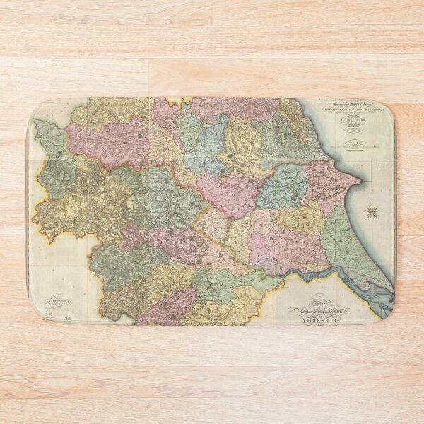 Item preview, Yorkshire: God`s own country. Vintage Map designed and sold by KALEIDOSCOPE UK.