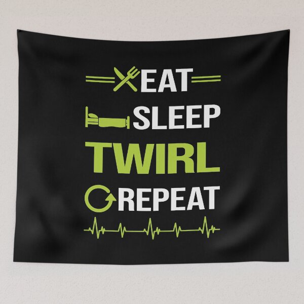 Item preview, Funny Eat Sleep Repeat Baton Twirling Twirl Twirler designed and sold by HappyTshirt1239.