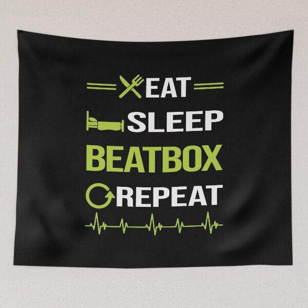 Item preview, Funny Eat Sleep Repeat Beat Box Beatboxing Beatbox designed and sold by HappyTshirt1239.