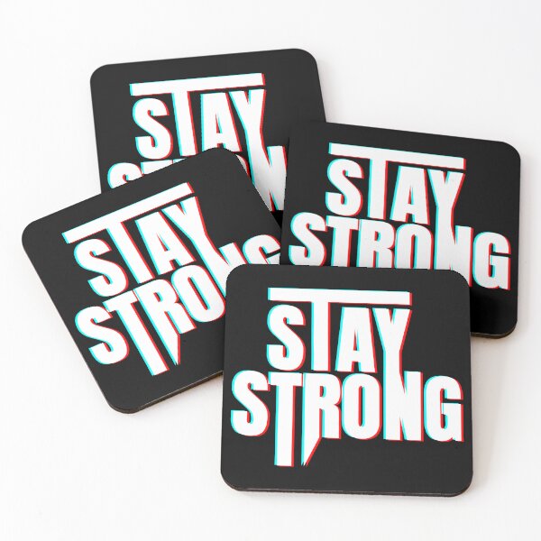 Item preview, Anaglyph Stay Strong Quote Tee designed and sold by quickkaart.