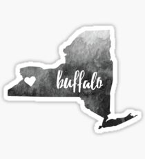 Buffalo, NY - grau Sticker