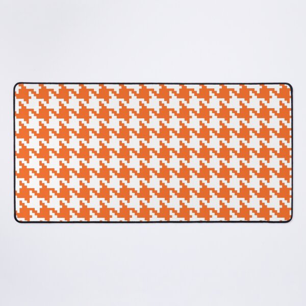 Item preview, Classic Houndstooth Check - Orange and White designed and sold by Daisy Beatrice.