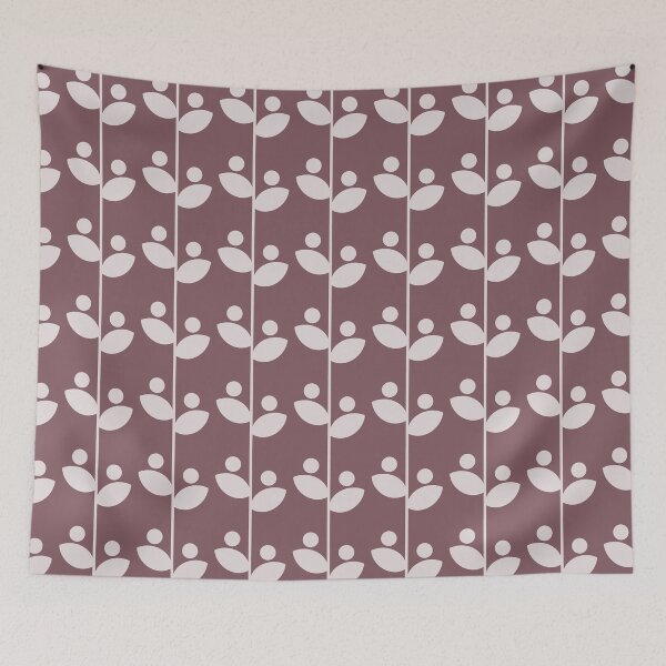 Item preview, Cute Minimalist Retro Leaves Pattern, Mid Century Modern Leaves Mulberry designed and sold by scorpiolane.