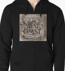 west coast Zipped Hoodie