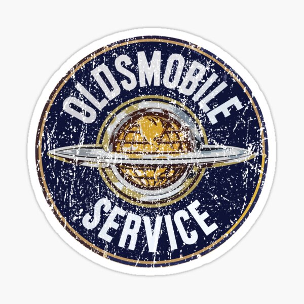 Distressed Oldsmobile Service Sticker