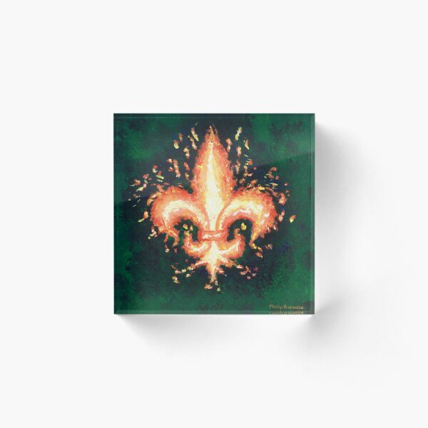 Fleu De Leis Acrylic Block