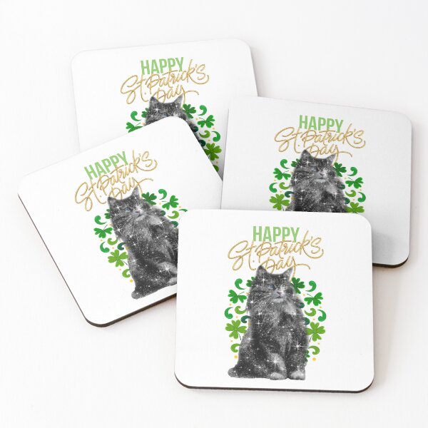 Item preview, St Patrick's Day Irish Saint Patrick's Shamrock Furry Cat designed and sold by Barnissim.