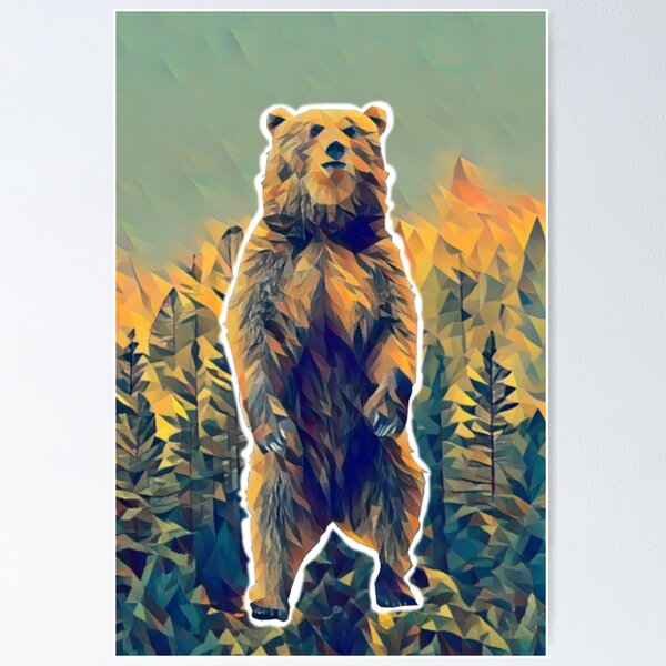 Polygon Bear Posters for Sale